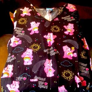 Care Bears size Small 3 pocket scrub top
